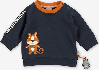 SIGIKID Sweatshirt em azul escuro / laranja / branco, Vista do produto