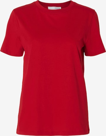 SELECTED Shirt 'SLFMY ESSENTIAL' in Rood: voorkant