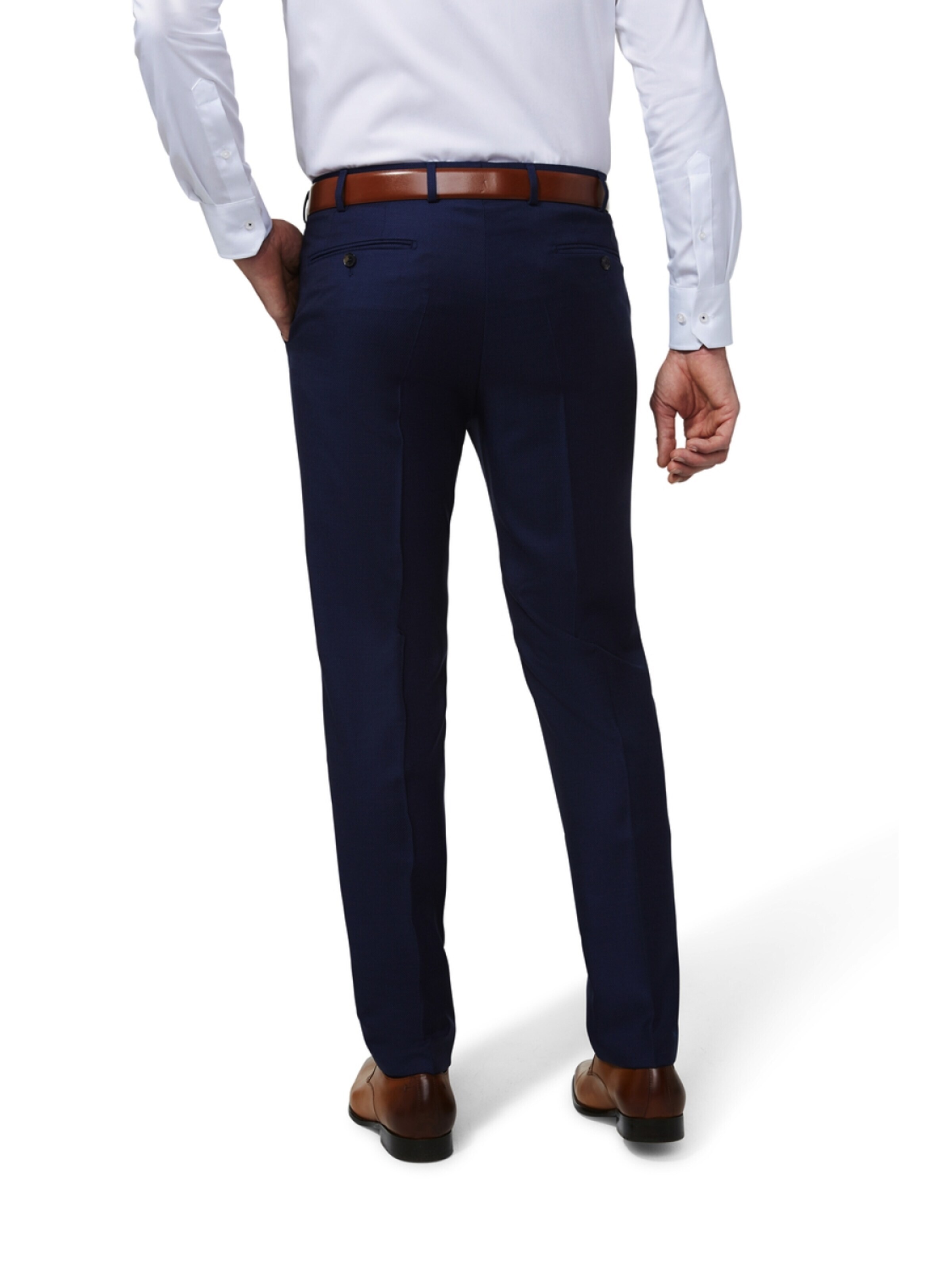 Digel Regular Pleated Pants in Blue: front