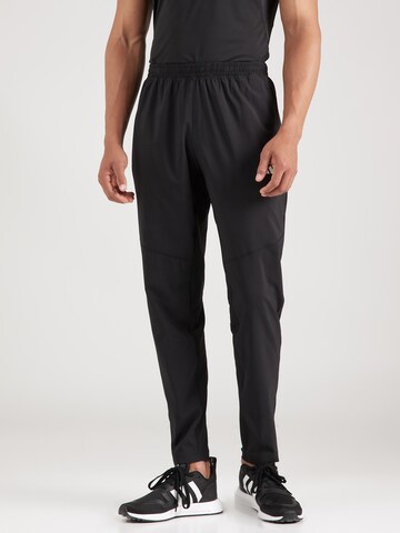 ADIDAS PERFORMANCE Tapered Workout Pants 'Own The Run' in Black: front