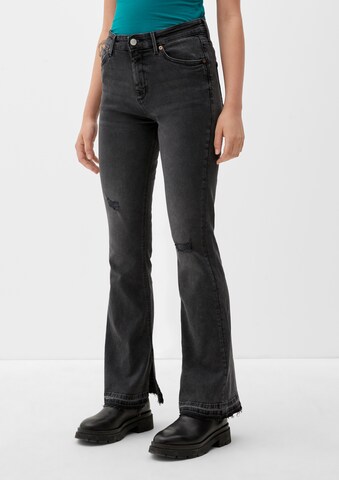 QS Flared Jeans 'Reena' in Grau