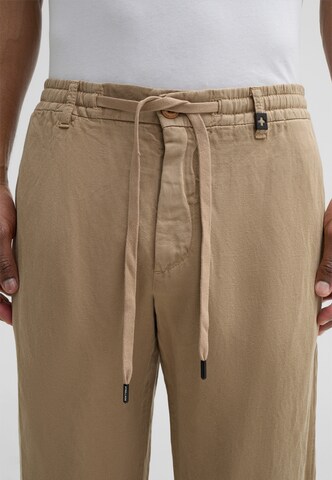 STRELLSON Regular Trousers 'Saturn' in Beige