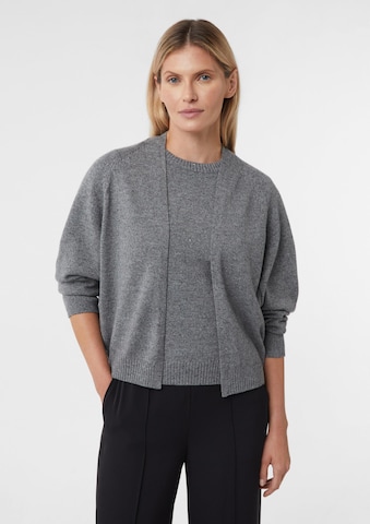 COMMA Gebreid vest in Grijs: voorkant