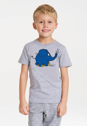 LOGOSHIRT Shirt 'Die Sendung mit der Maus - Elefant Törö' in Grey: front