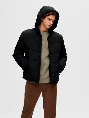 SELECTED HOMME Winterjas in Zwart