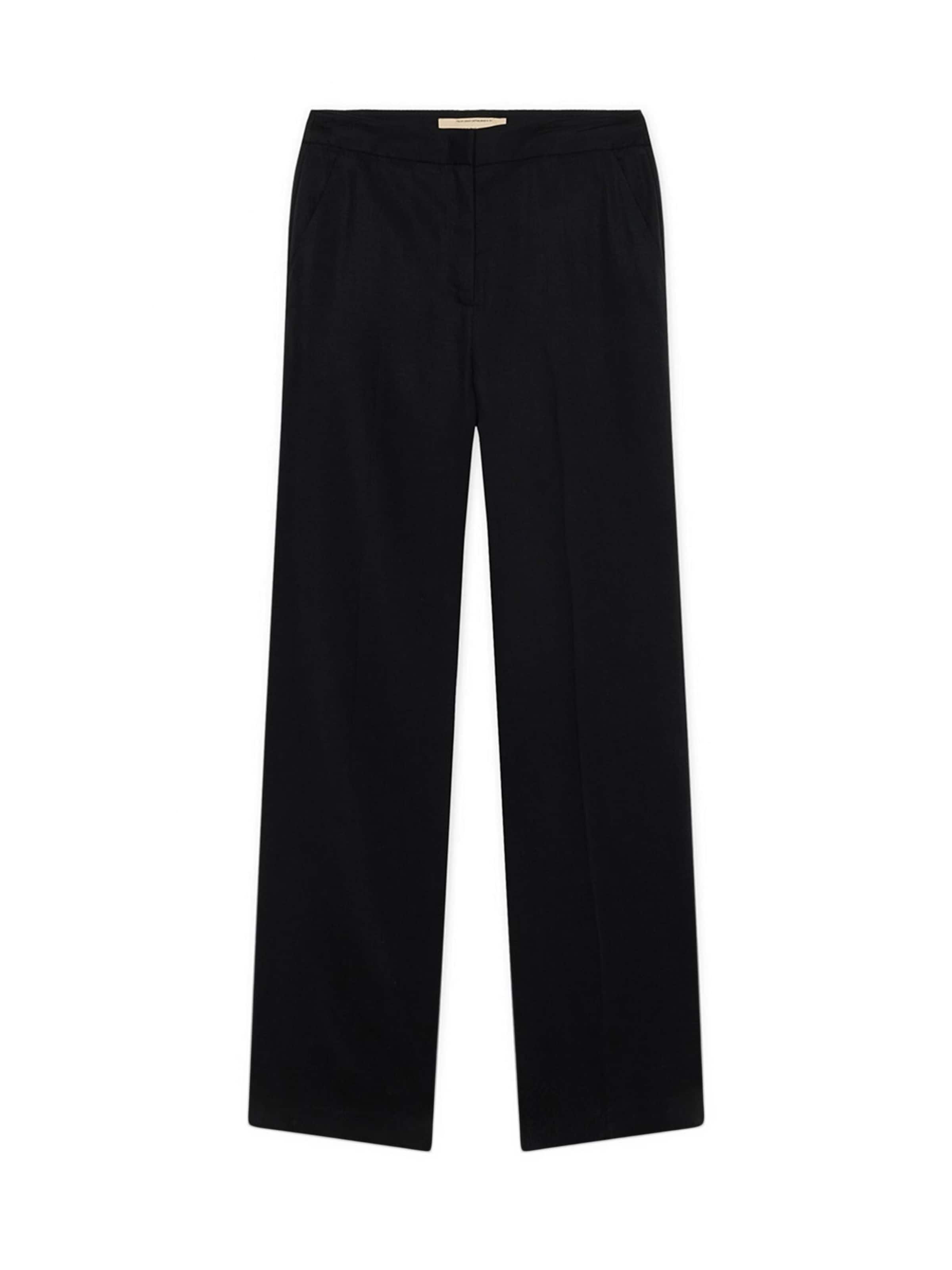Trussardi - Pierna ancha Pantalón en negro: frente