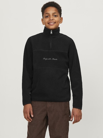 Jack & Jones Junior Funktionsfleecejacke in Schwarz: predná strana