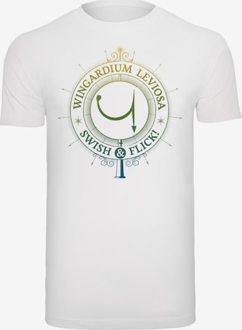 F4NT4STIC Shirt 'Harry Potter Wingardium Leviosa Spells Charms' in White: front