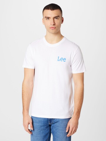 Lee T-shirt 'MEDIUM WOBBLY' i vit: framsida