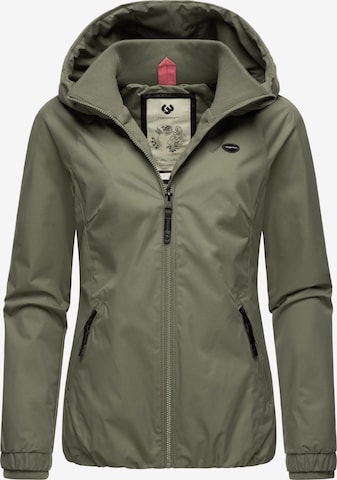 Ragwear Weatherproof jacket 'Dizzie' in Green: front