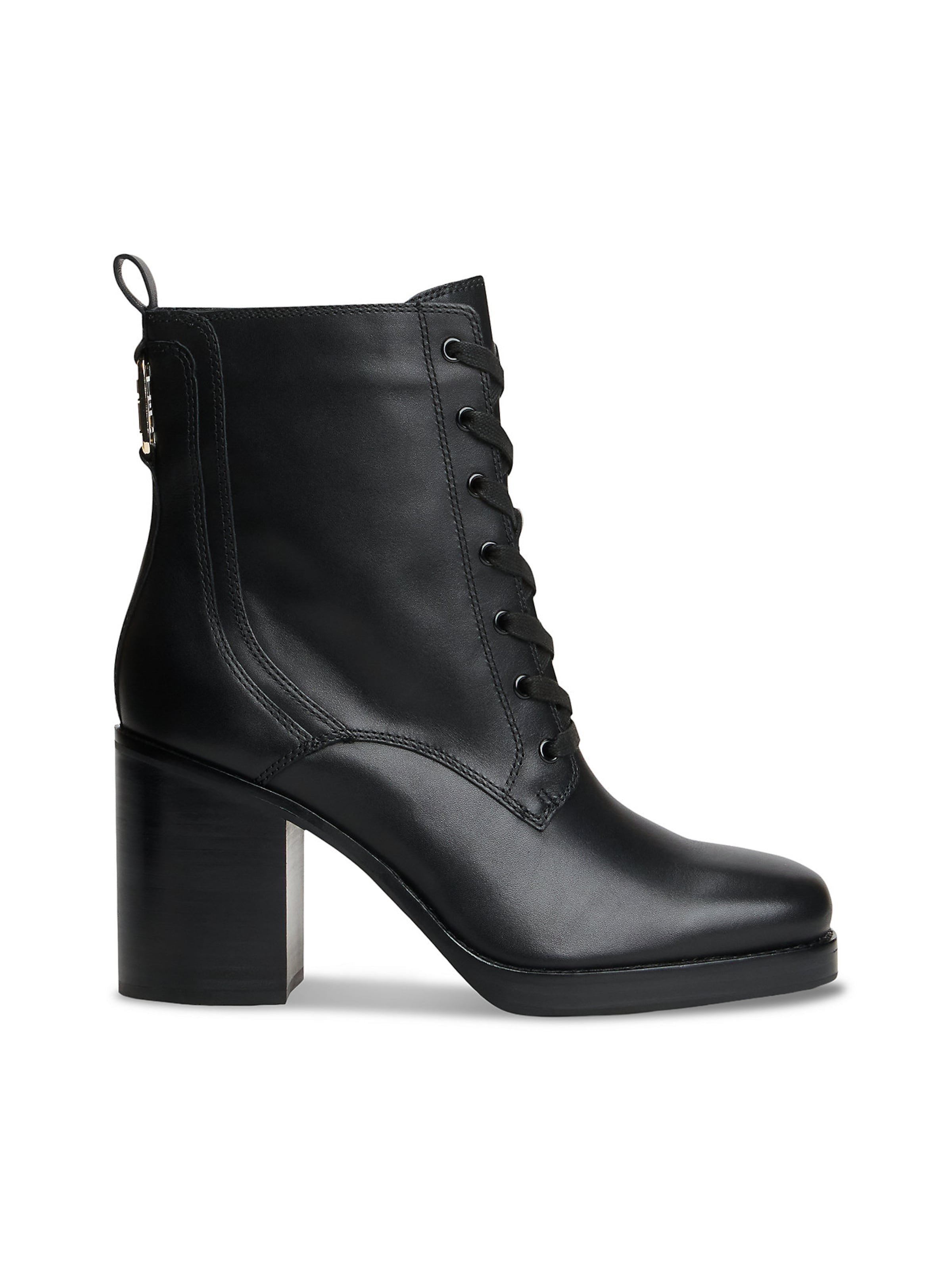 TOMMY HILFIGER Schnürstiefel in Schwarz