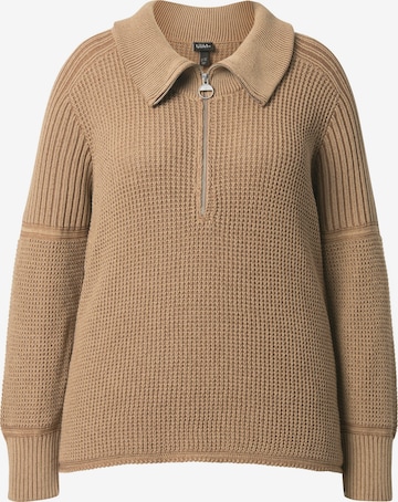Ulla Popken Trui in Bruin: voorkant