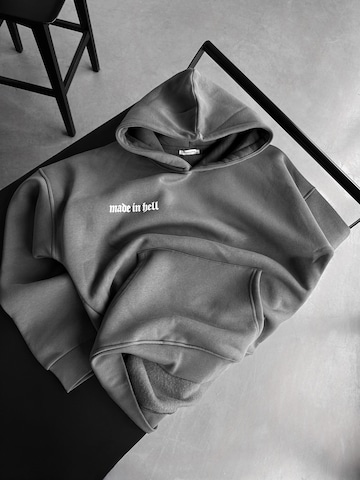Kleidermafia - Sudadera 'Oversize Made in Hell Hoodie - Anthracite' en gris