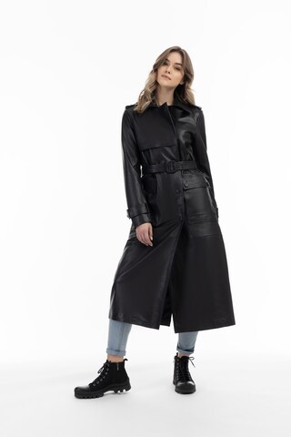 Manteau mi-saison DreiMaster Vintage en noir : devant