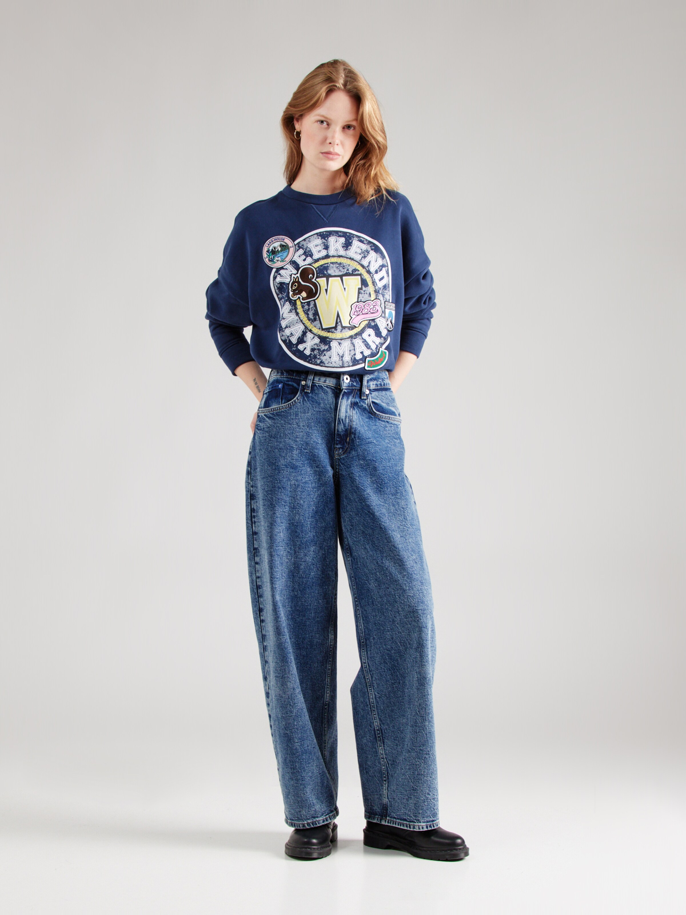 Weekend Max Mara Sweatshirt in Dark Blue ABOUT YOU