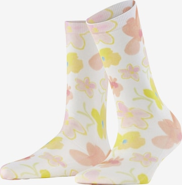 BURLINGTON Socken 'Garden Bloom' in Weiß: Vorderseite