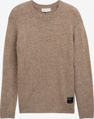 TOM TAILOR DENIM Sweater in Brown: front
