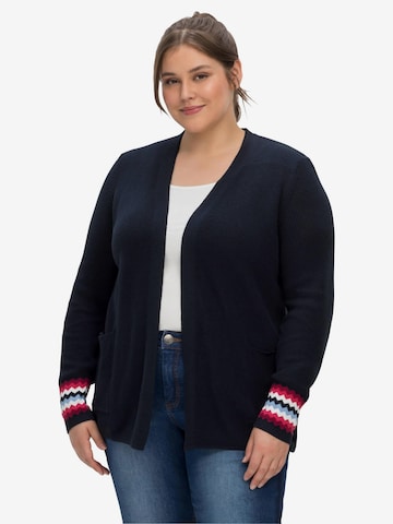 SHEEGO Knit Cardigan in Blue: front