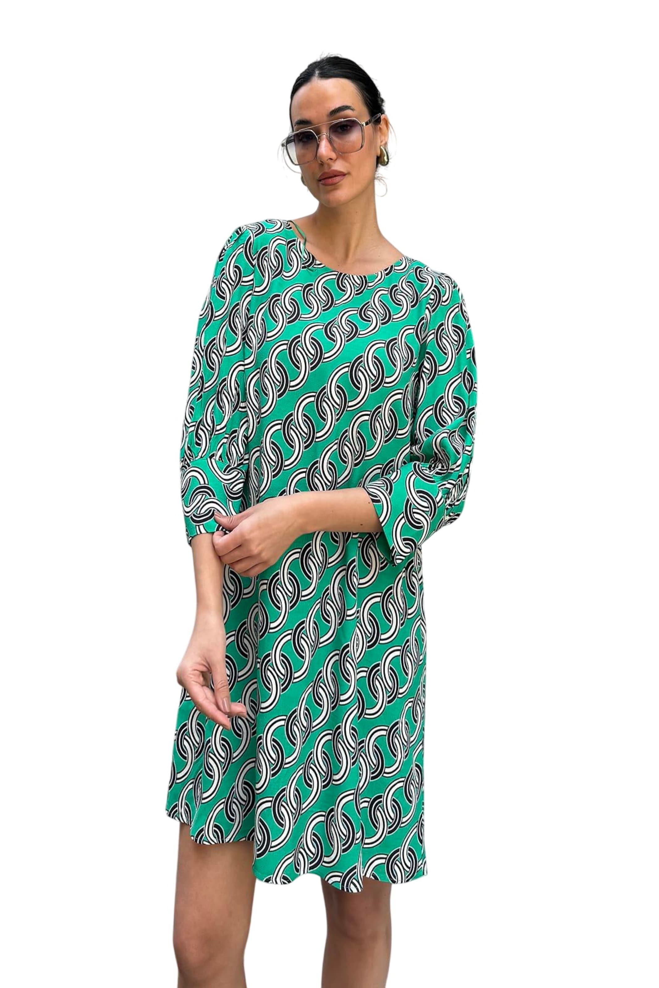 For You Moda Dress in Green: front