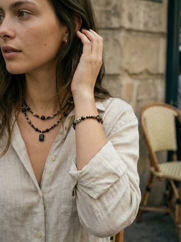 Nemomatheo Necklace 'Eclipse – Kette mit Steinperlen' in Black