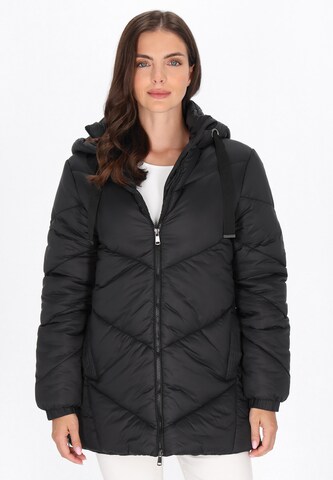 usha WHITE LABEL Prechodný kabát - Čierna: predná strana