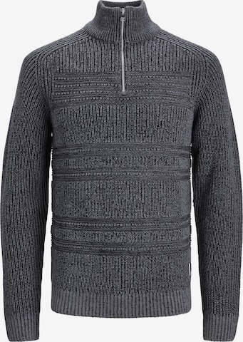JACK & JONES Sweater 'DAVIS' in Grey: front