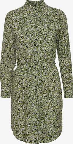 ICHI Shirt Dress in Green: front