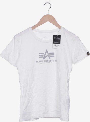 ALPHA INDUSTRIES T-Shirt XXS in Weiß: predná strana