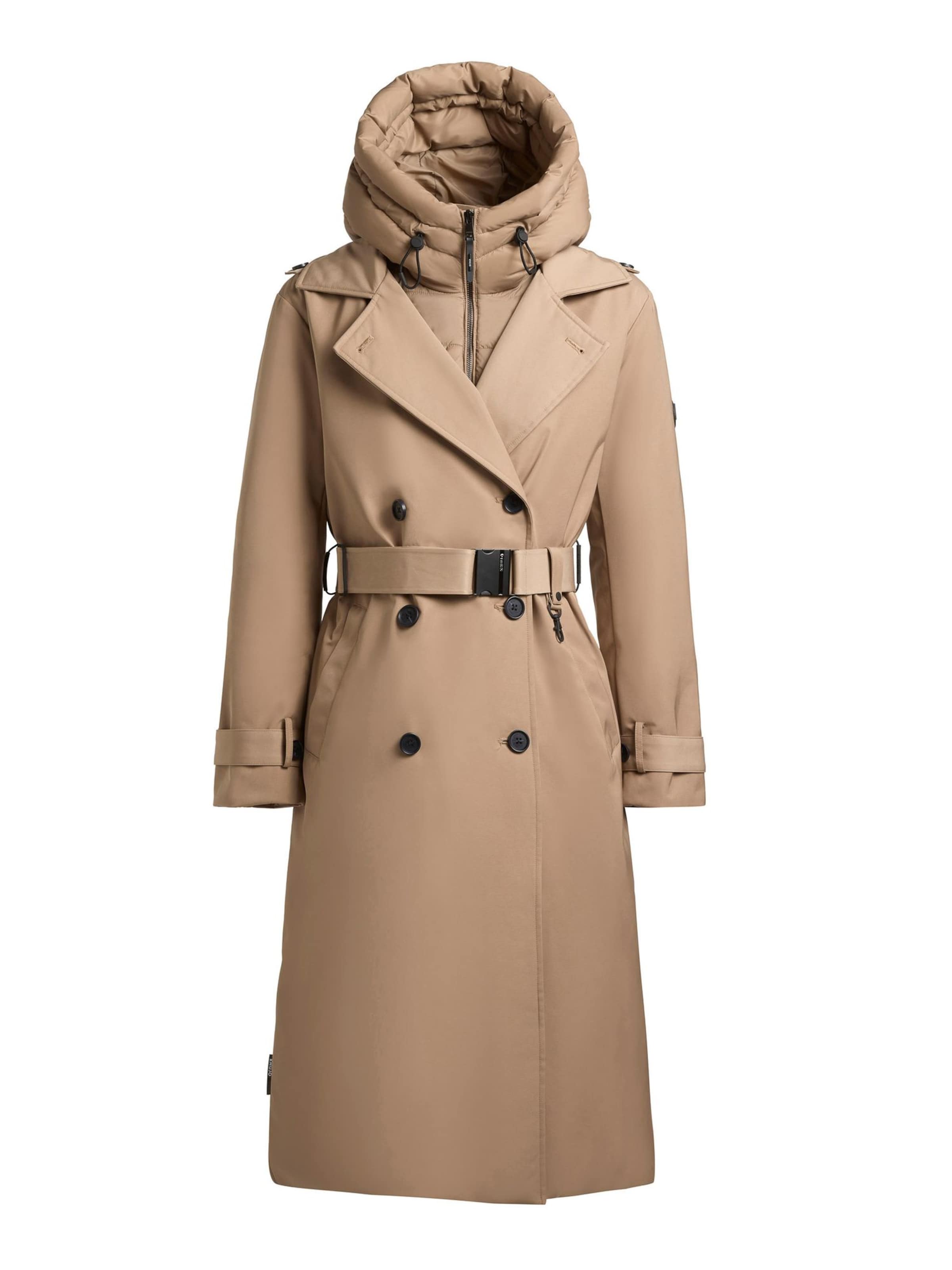 khujo Winter Coat in Beige: front