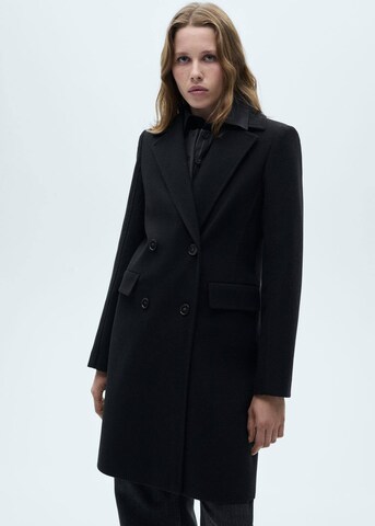 MANGO Between-Seasons Coat 'Dali' in Black: front