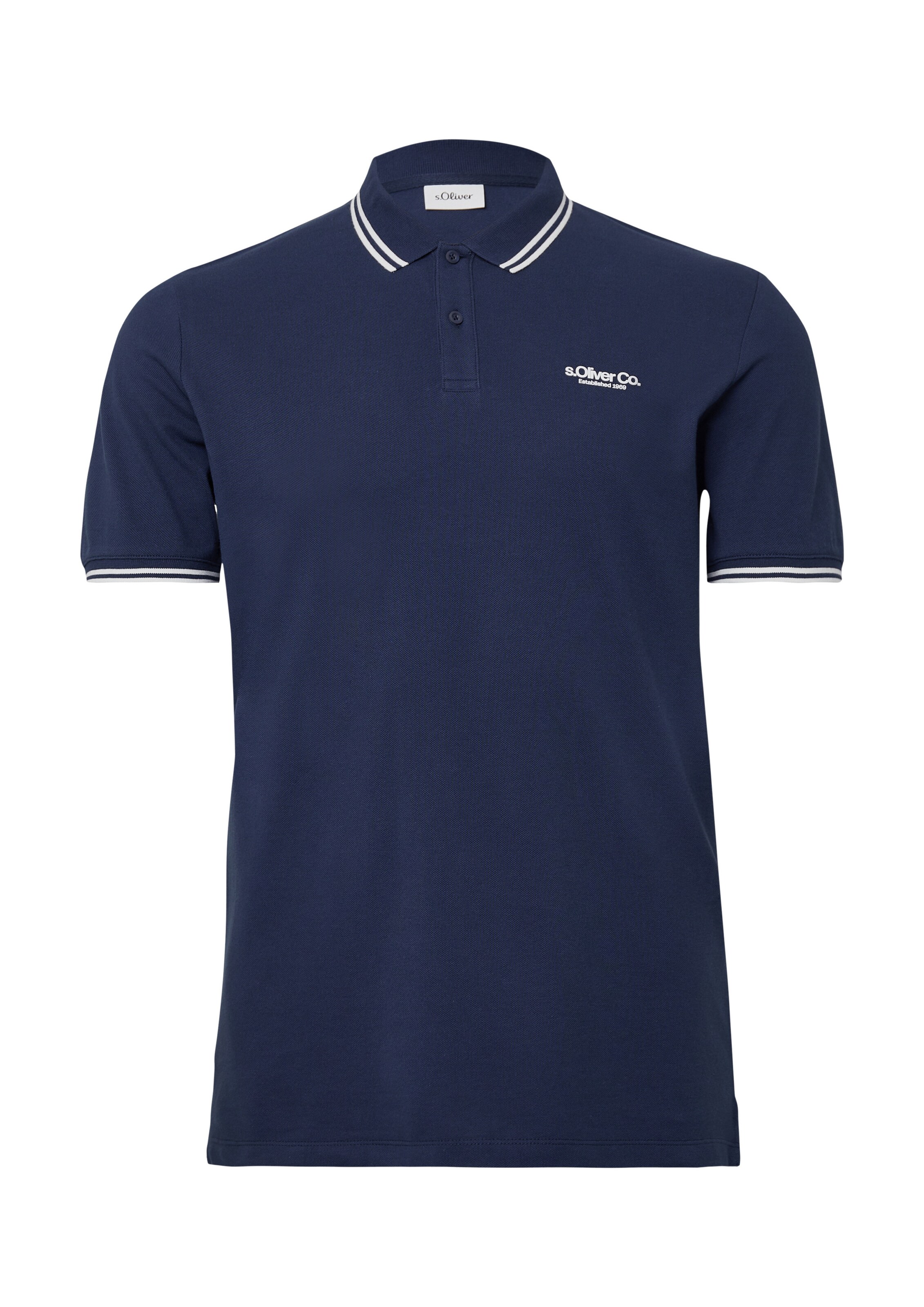 s.Oliver Men Tall Sizes Shirt in Blue: front