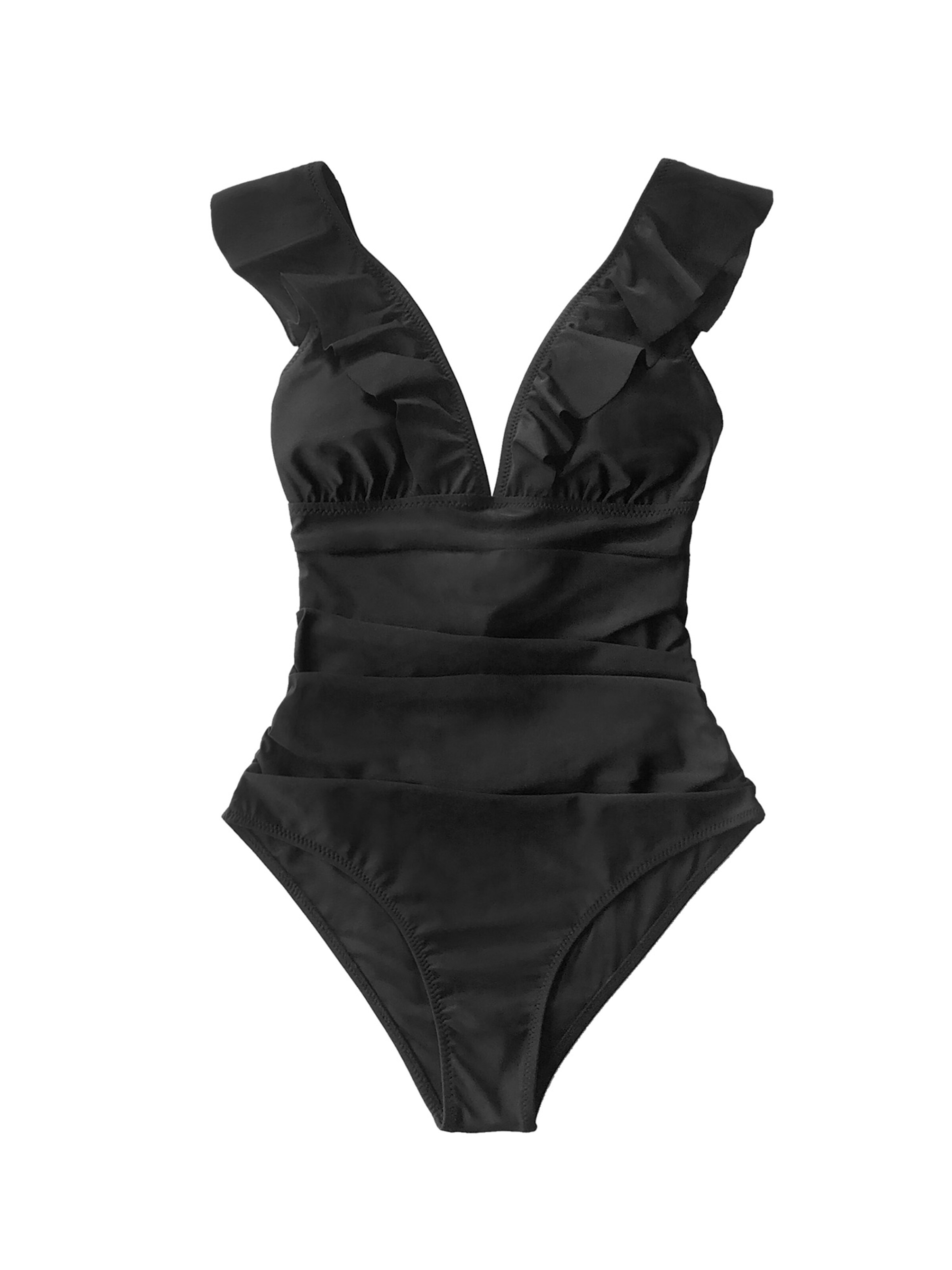 Cupshe Bustier Badeanzug '321-140024B'‌‌‌‌‌‌ in Schwarz: Vorderseite