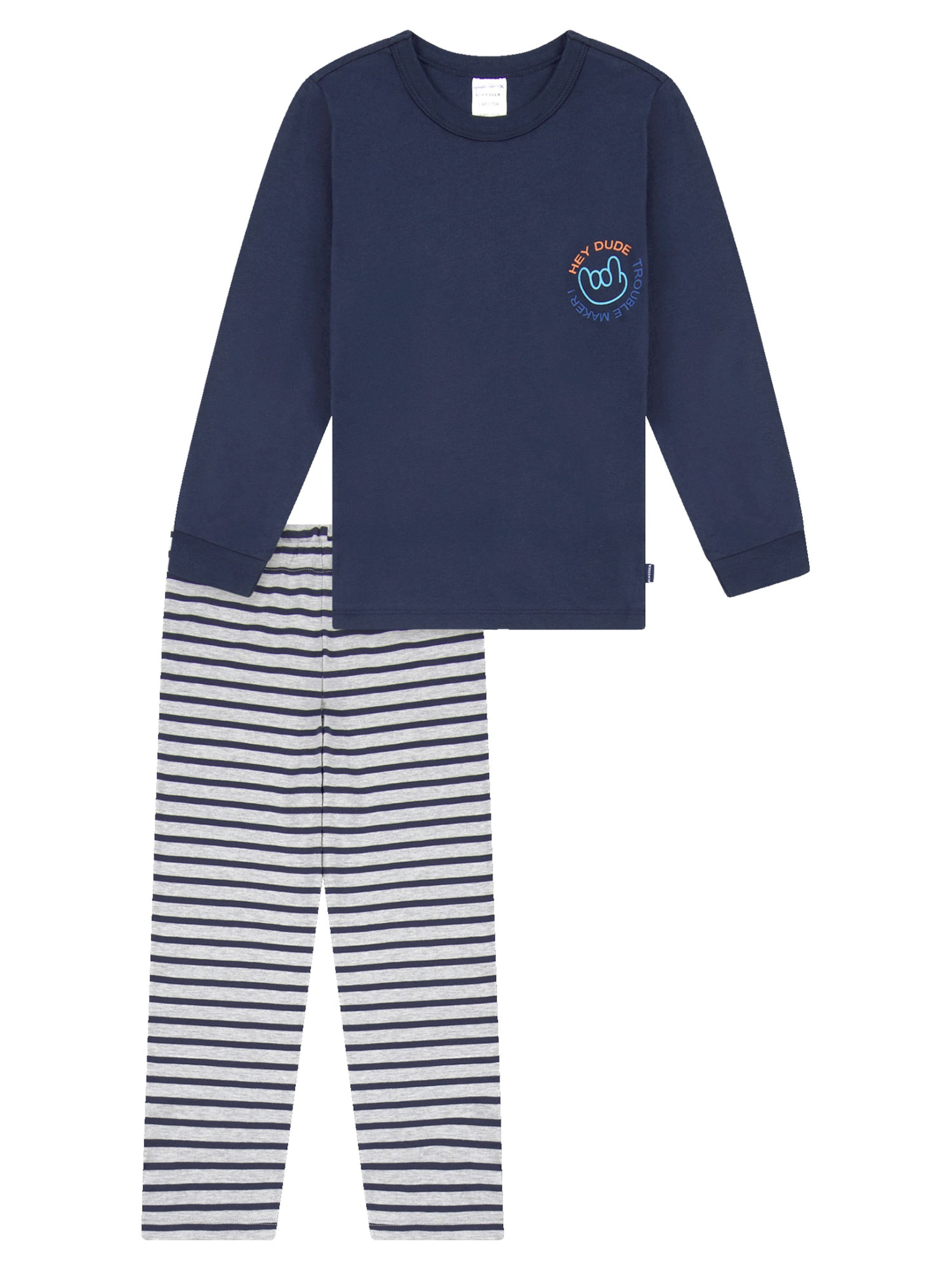 Pyjama 'Nightwear 1' SCHIESSER en bleu : devant