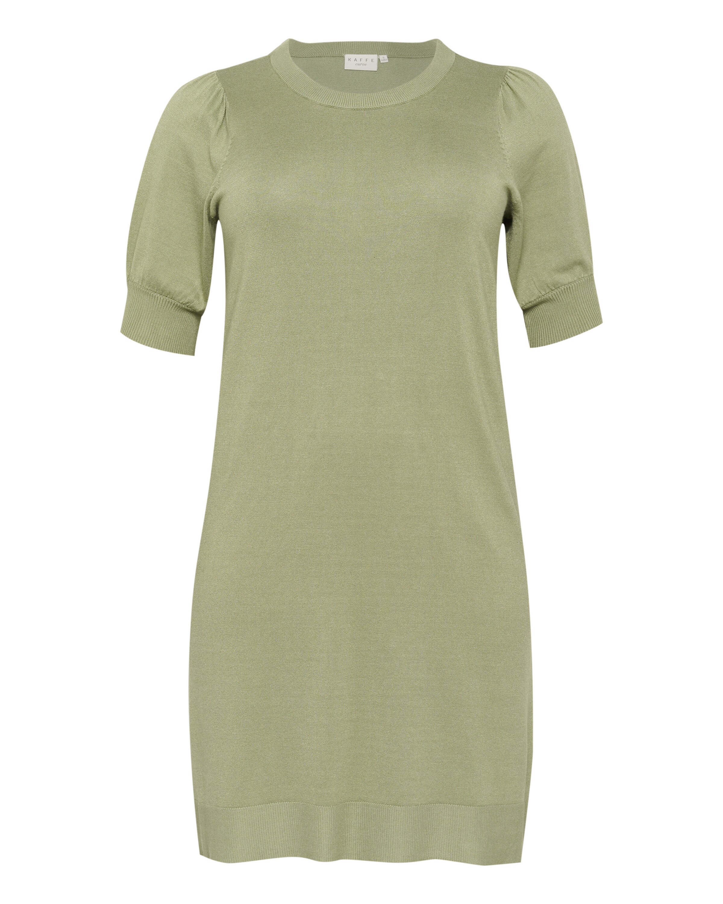 KAFFE CURVE Strikkjole 'Lizzy' i grøn: forside