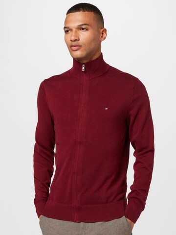 Vestes en maille TOMMY HILFIGER en rouge : devant