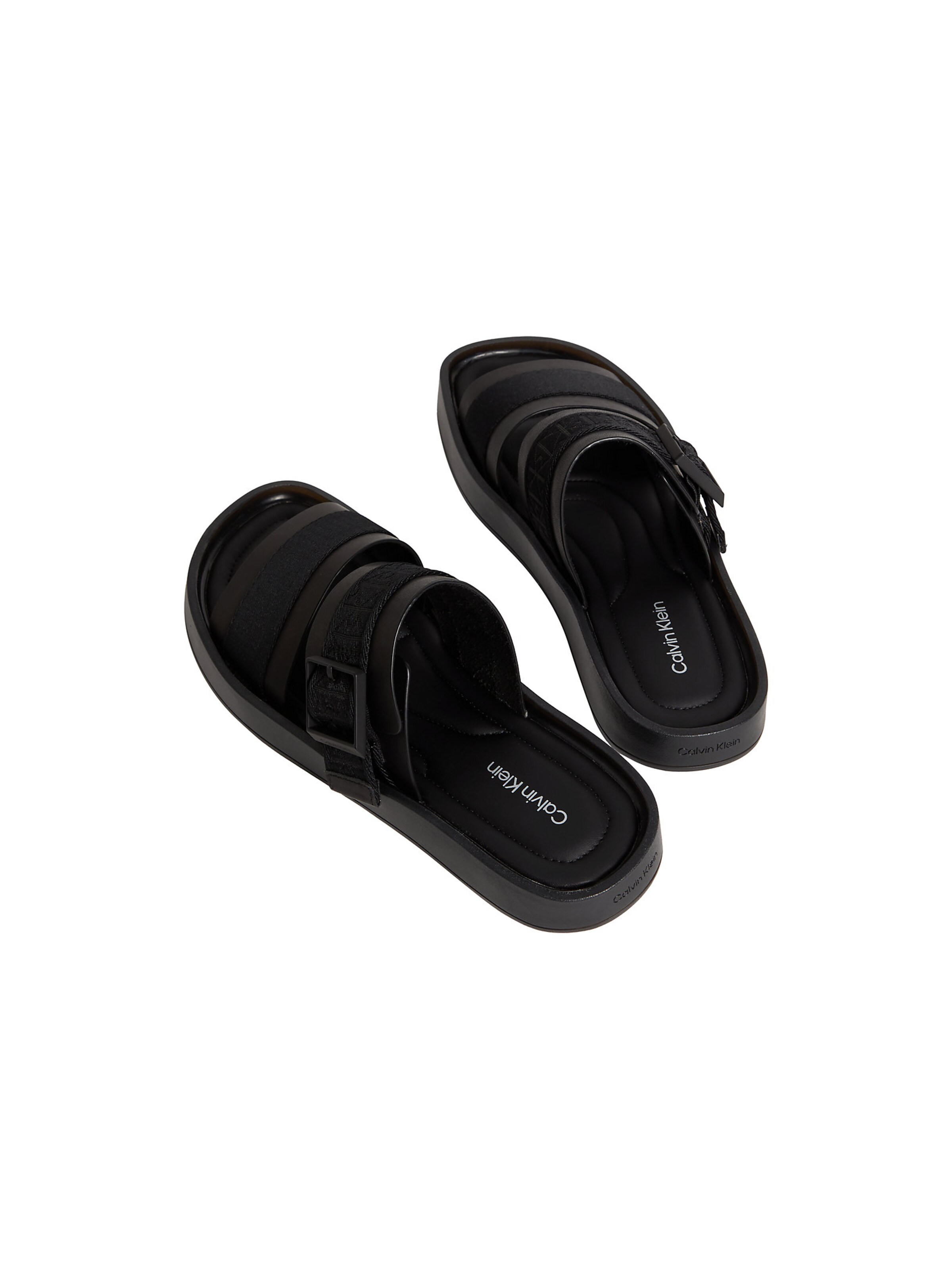 Calvin Klein Sandalen 'CK Milo' in Zwart