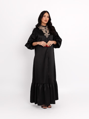 acob a porter - Vestido de noche en negro: frente