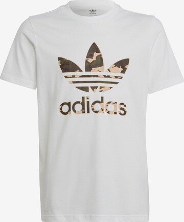 ADIDAS ORIGINALS Shirt 'Camo' in White: front