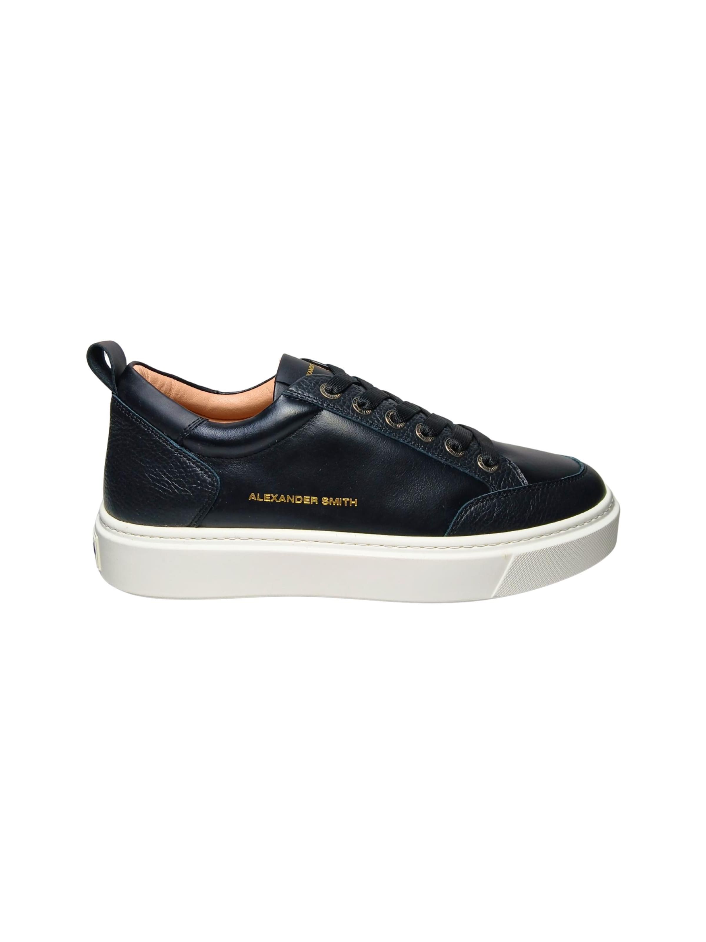 Alexander Smith Platform trainers in Black: front