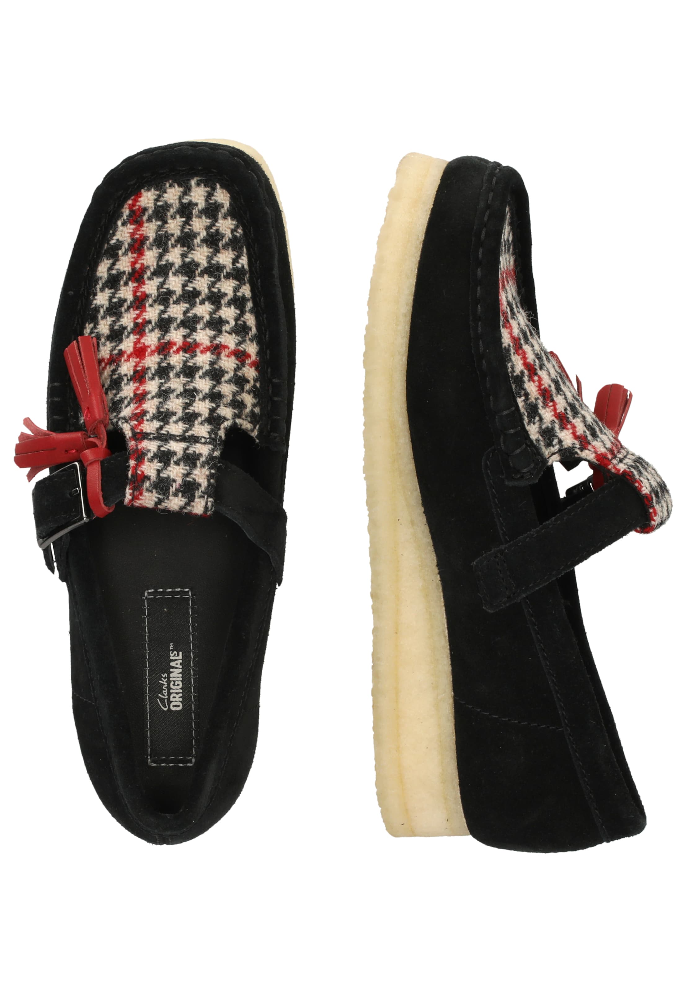 CLARKS Slip-ons 'Wallabee T Bar' in Black