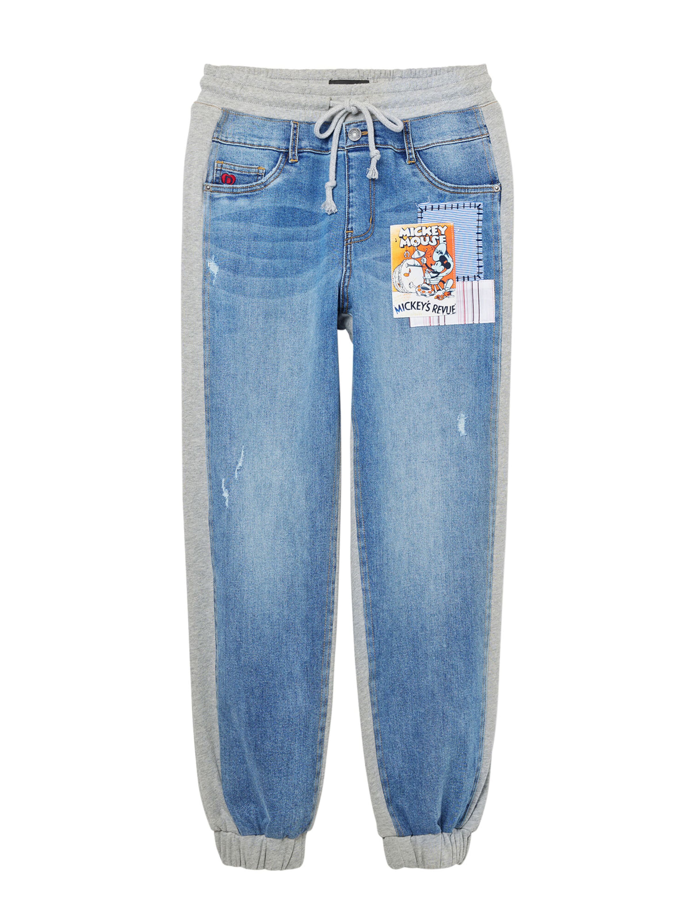 Desigual Tapered Jeans Mickey Mouse in Blue Denim ABOUT YOU