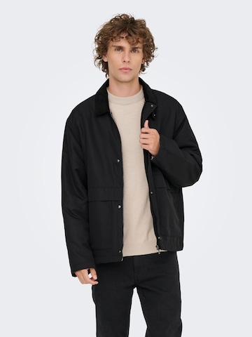 Only & Sons Tussenjas 'ONSKOSMO' in Zwart: voorkant