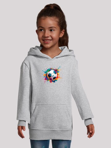 F4NT4STIC Sweatshirt 'Bunte Fußball' in Grijs: voorkant