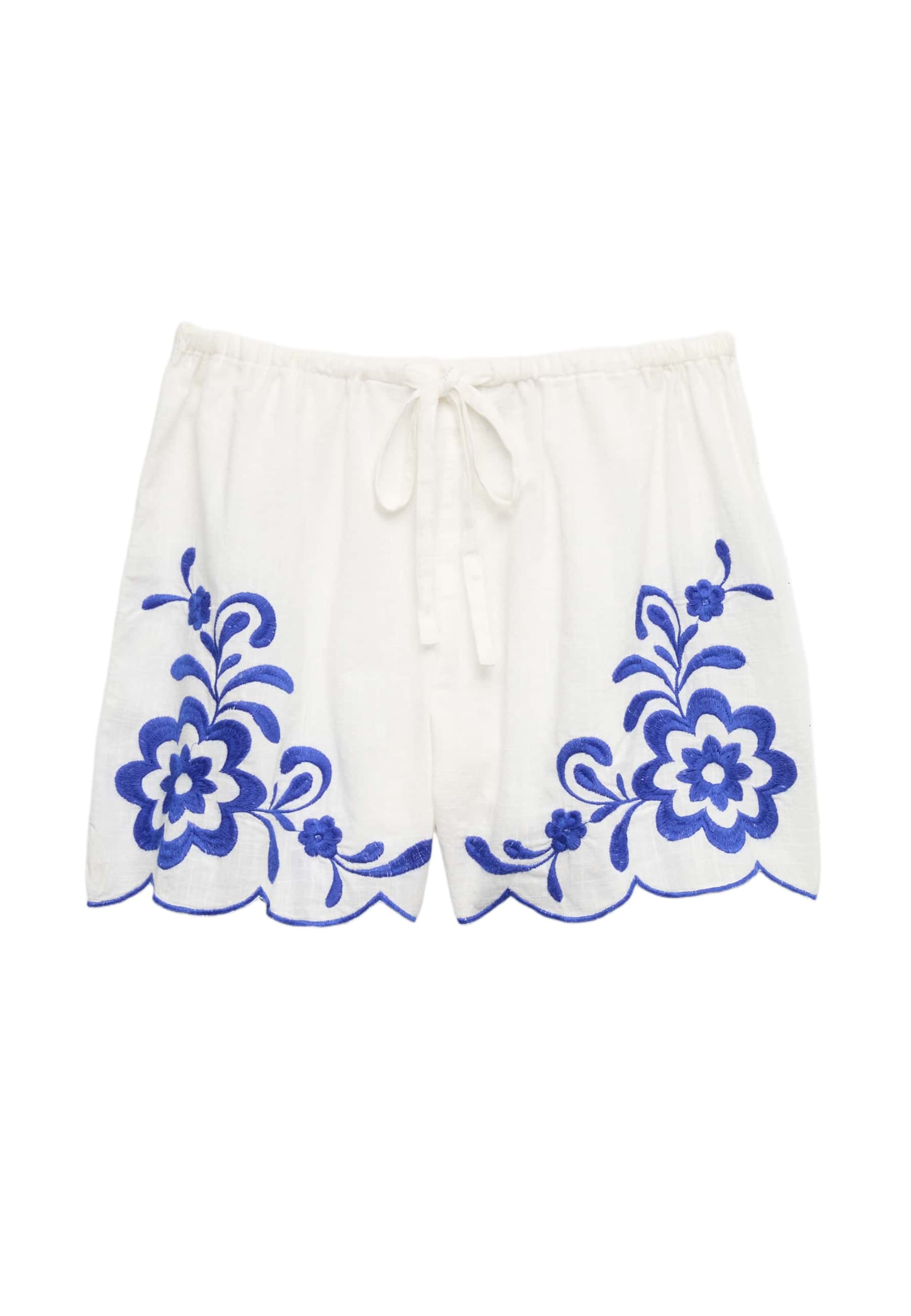 Marks & Spencer Regular Broek in Wit: voorkant