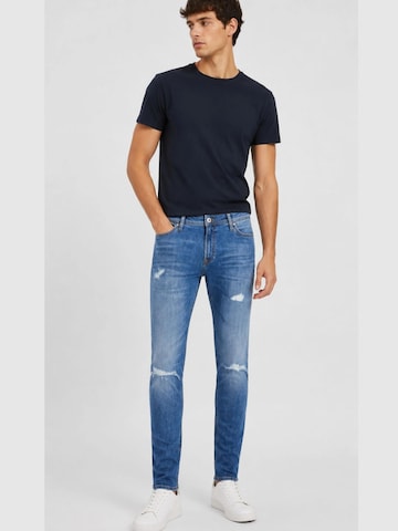JACK & JONES Slimfit Jeans '12148933' i blå