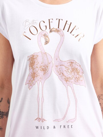 T-shirt 'Fl44ami' Hailys en blanc