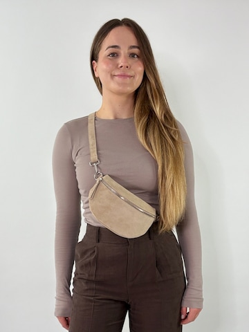lePelou Fanny Pack 'VALENTINA small' in Beige
