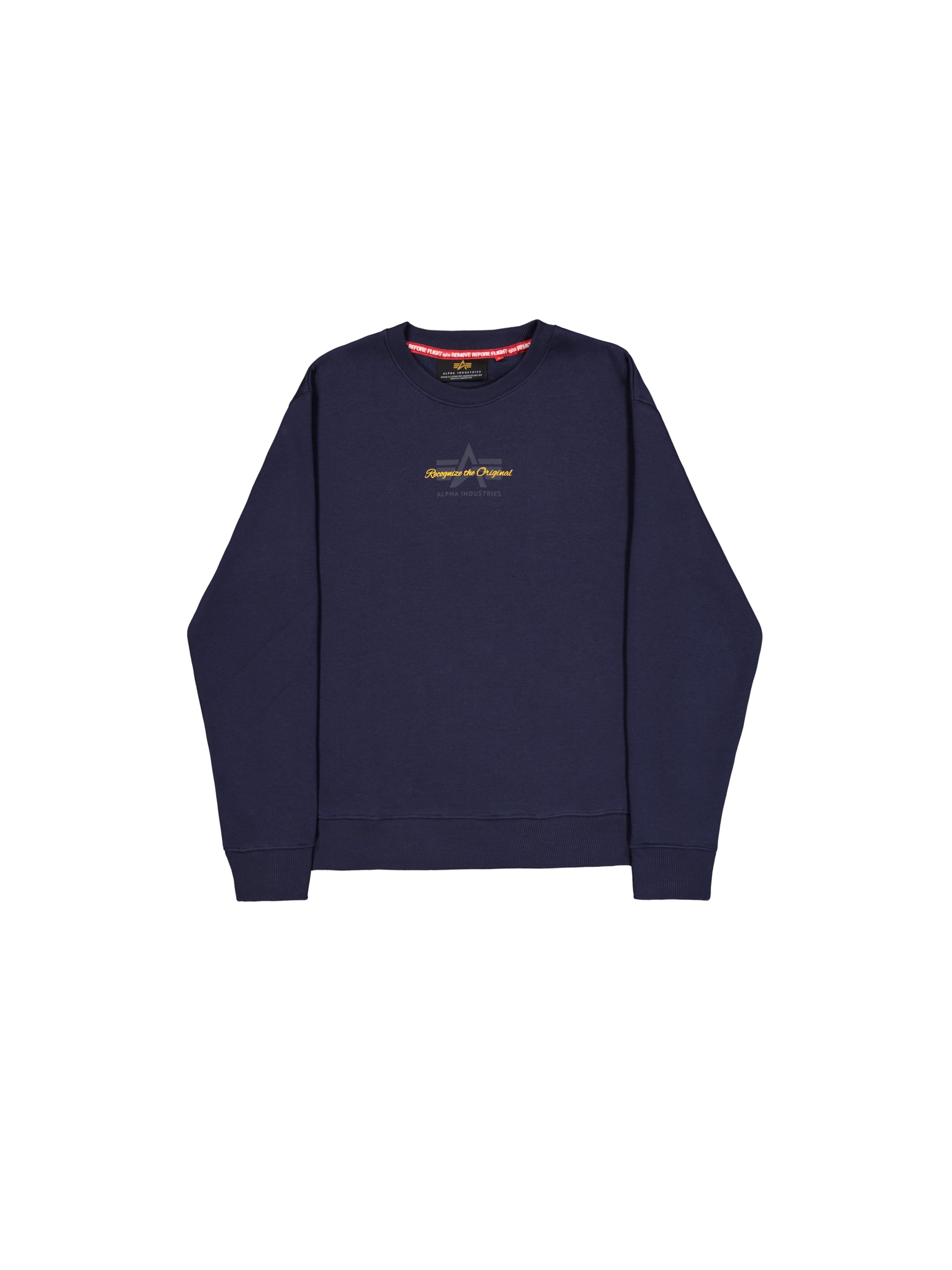ALPHA INDUSTRIES Sweatshirt in Blau: Vorderseite