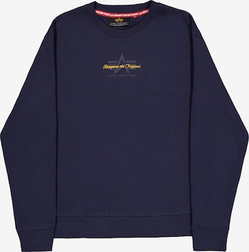 ALPHA INDUSTRIES Sweatshirt in Blau: Vorderseite