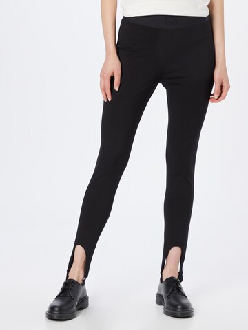 HUGO Red - Skinny Leggings 'Heruda' em preto: frente